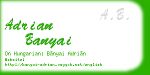 adrian banyai business card